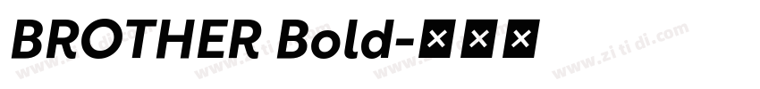 BROTHER Bold字体转换
